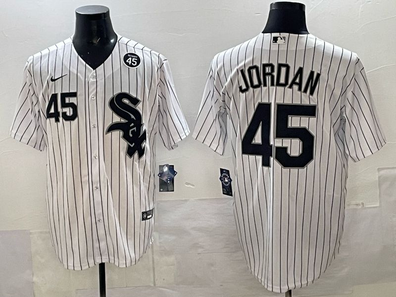 Men Chicago White Sox 45 Jordan white Nike MLB 2025 jersey 014